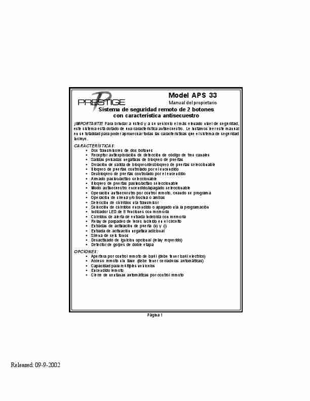 Audiovox Automobile Alarm APS 33-page_pdf